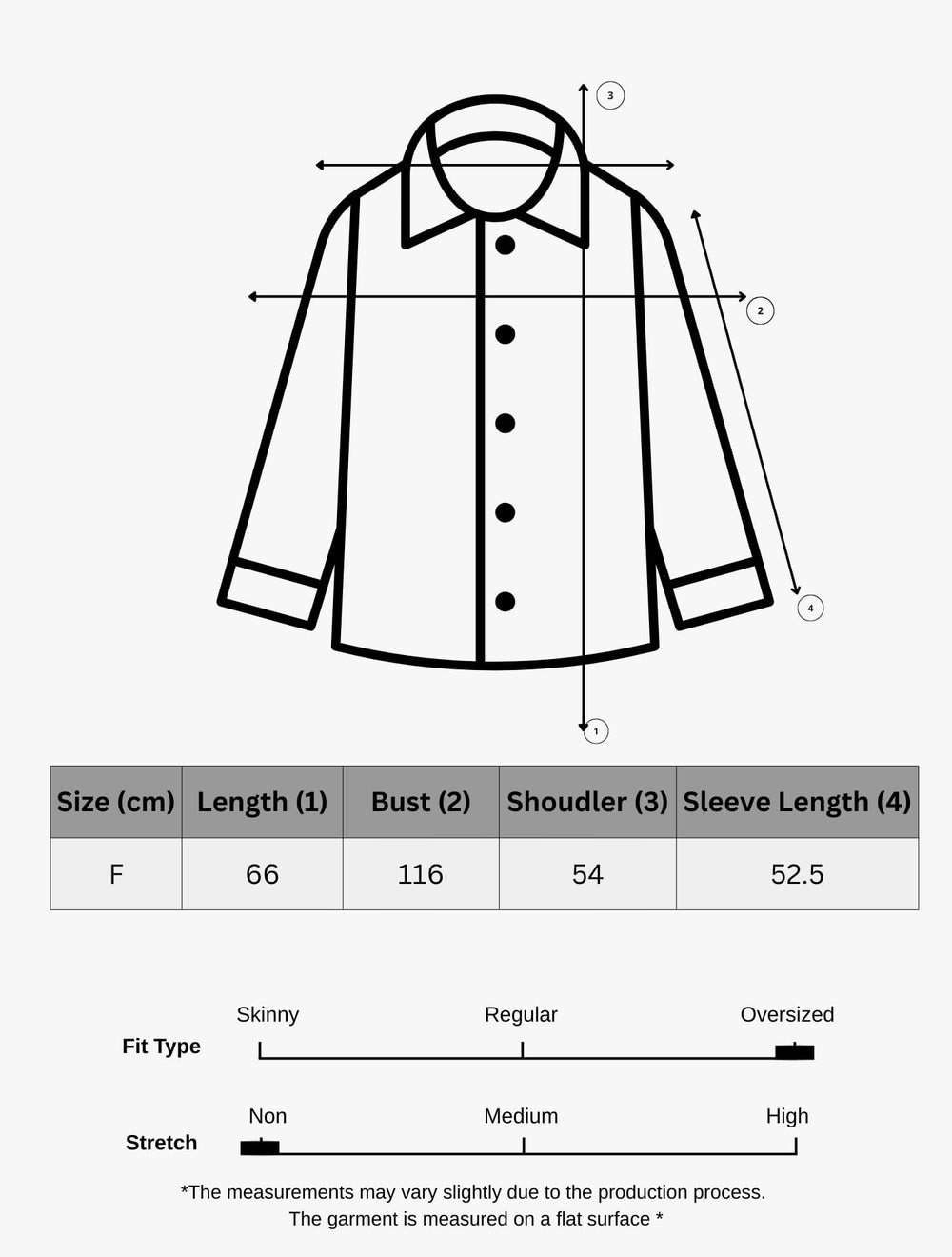 Size chart for Celeste Ruffle Blouse