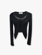 Serena Cardigan Set - Black
