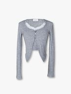 Serena Cardigan Set - Grey