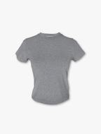 Crew Neck Crop Tee - Deep Grey