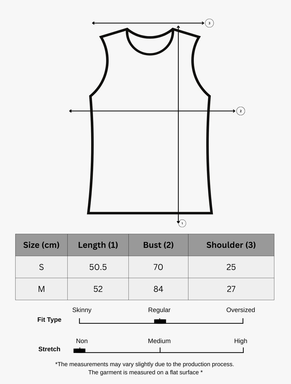 Size chart for Flora Dot Vest - White