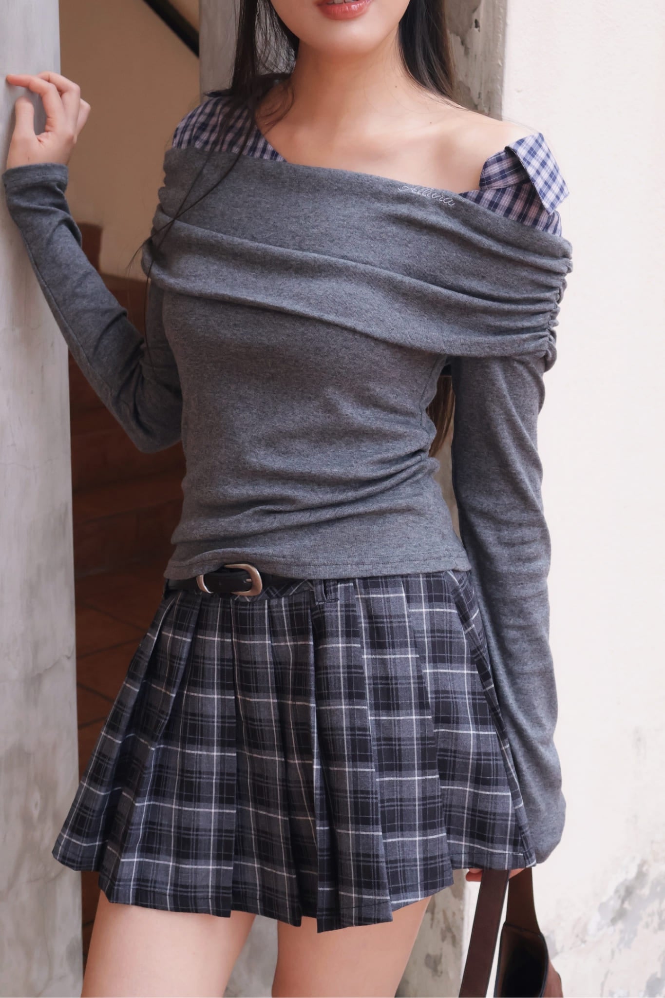 Alissa MIU Off-Shoulder - Grey