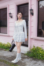 Amelie Tie Cardigan - Mist Grey