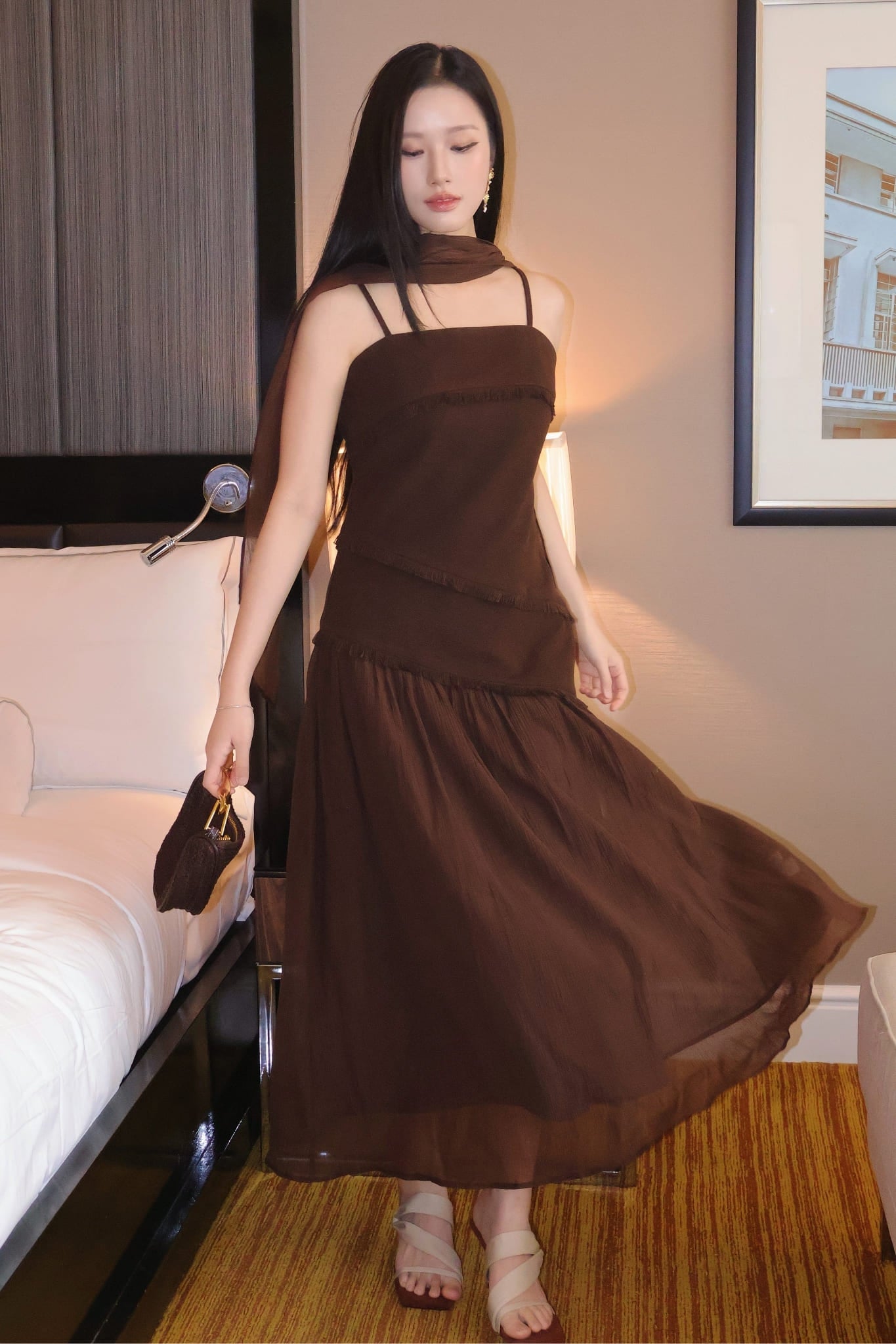 Auburn Dress- Brown