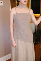 Auburn Dress- Beige