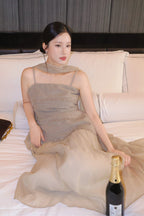 Auburn Dress- Beige