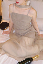 Auburn Dress- Beige