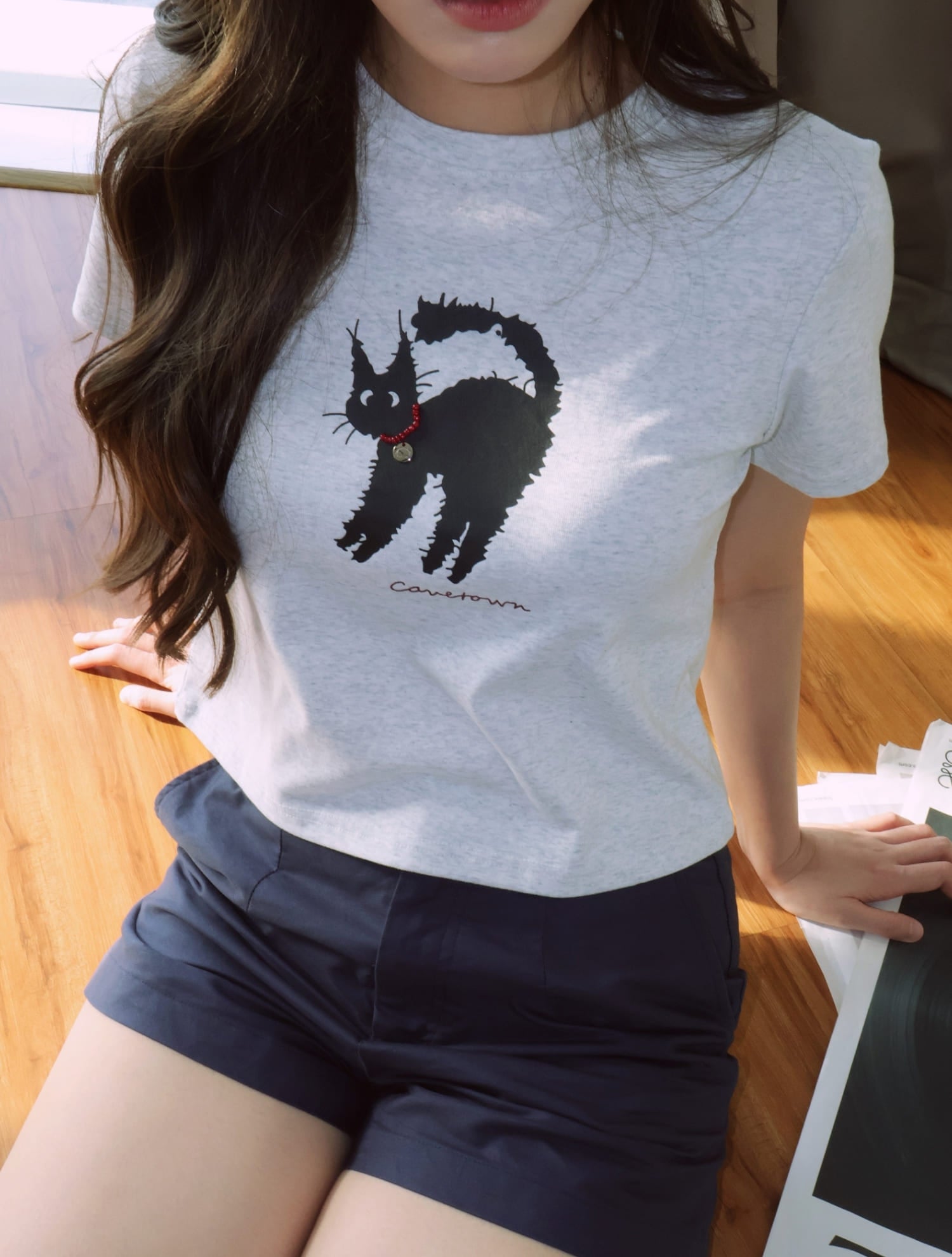 Cattitude Tee - Grey