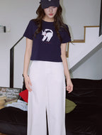 Cattitude Tee - Navy