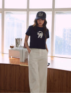 Cattitude Tee - Navy
