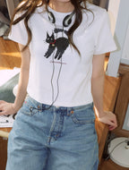Cattitude Tee - White
