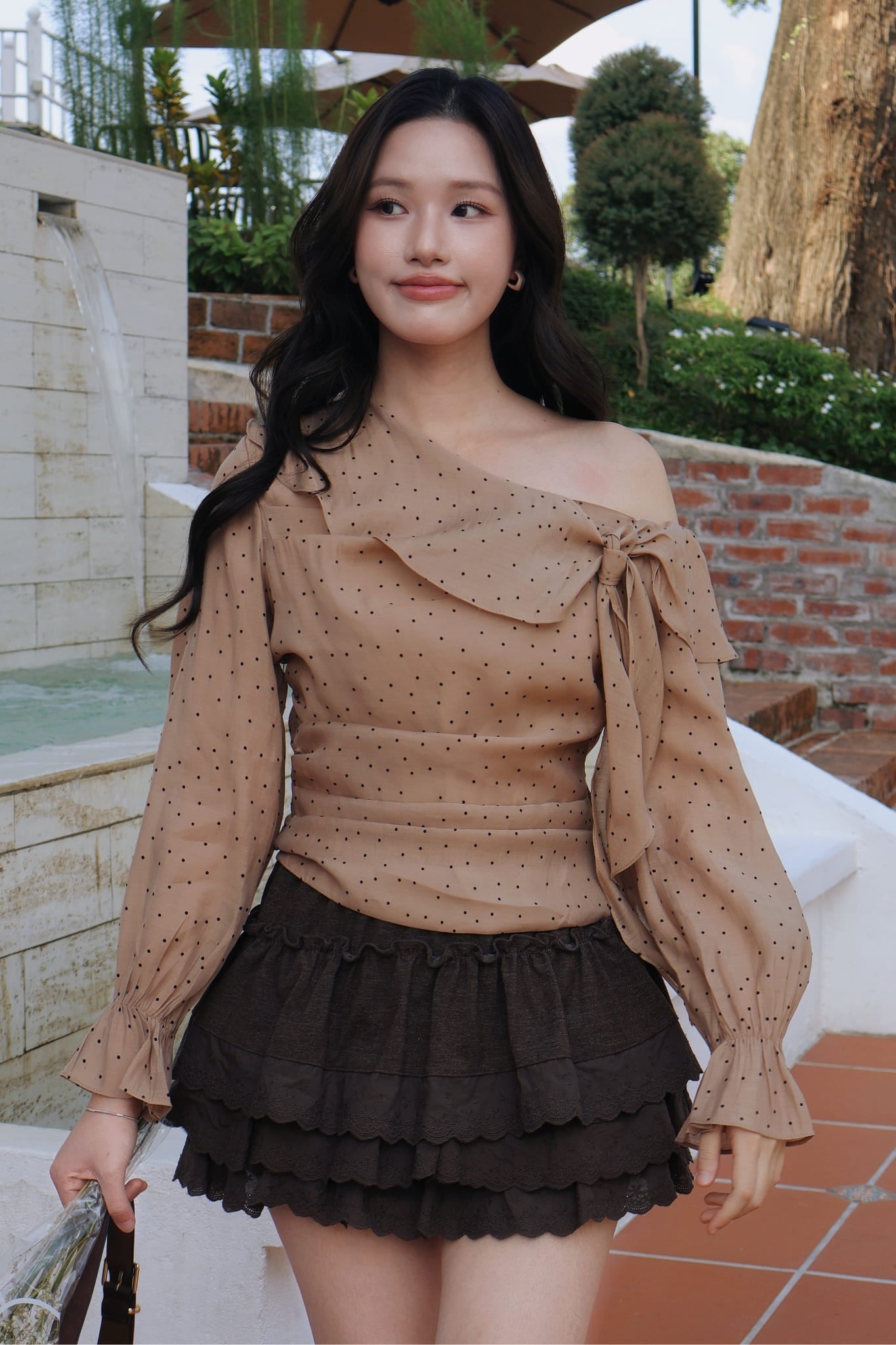 Dottie Bow Blouse - Dusty Rose