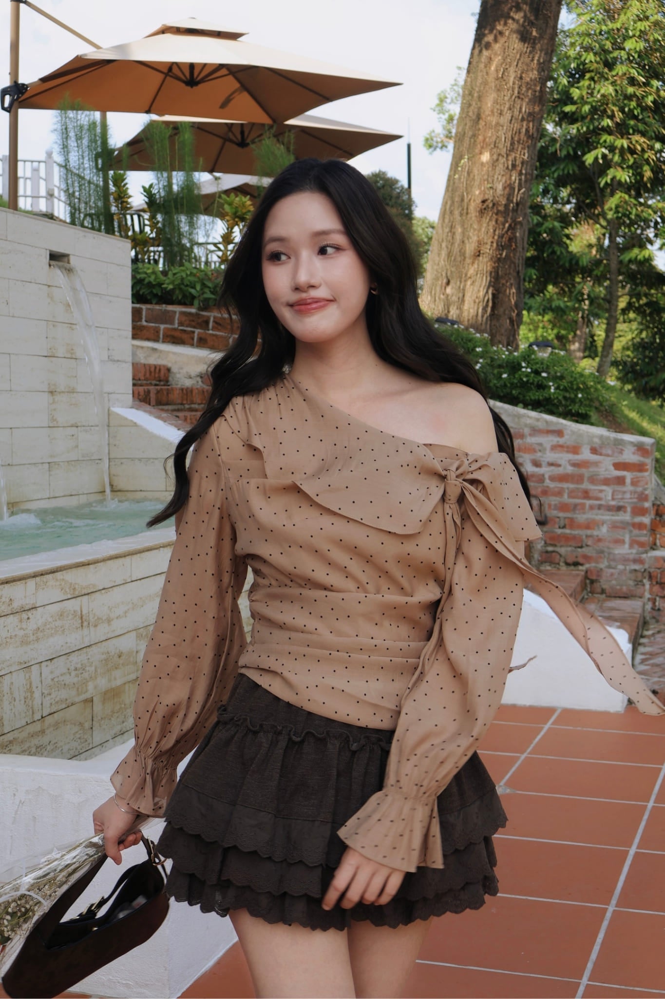 Dottie Bow Blouse - Dusty Rose