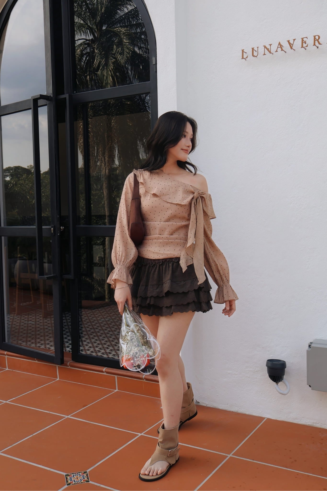 Dottie Bow Blouse - Dusty Rose