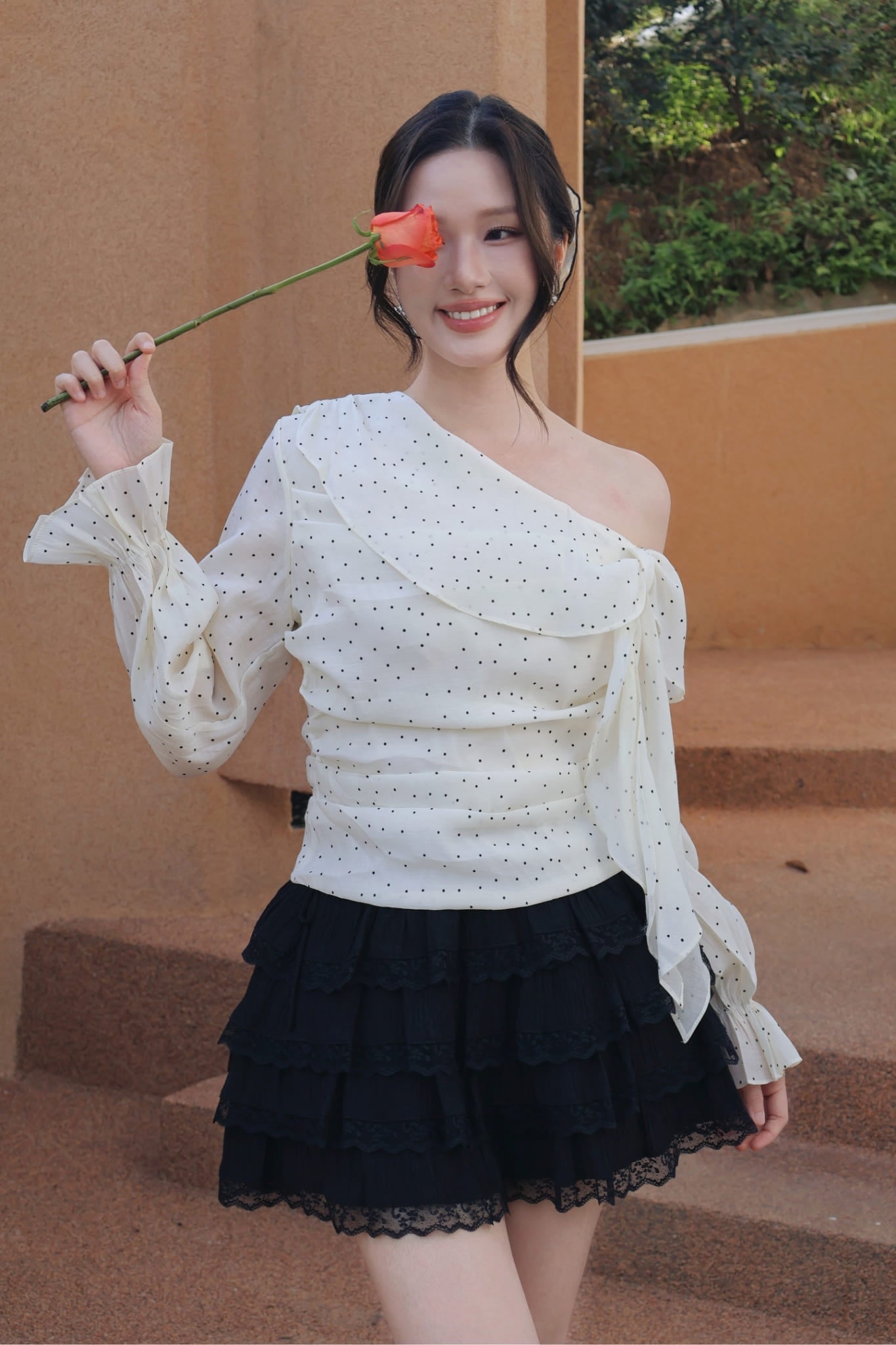 Dottie Bow Blouse - Cream