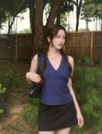 Flora Dot Vest - Blue