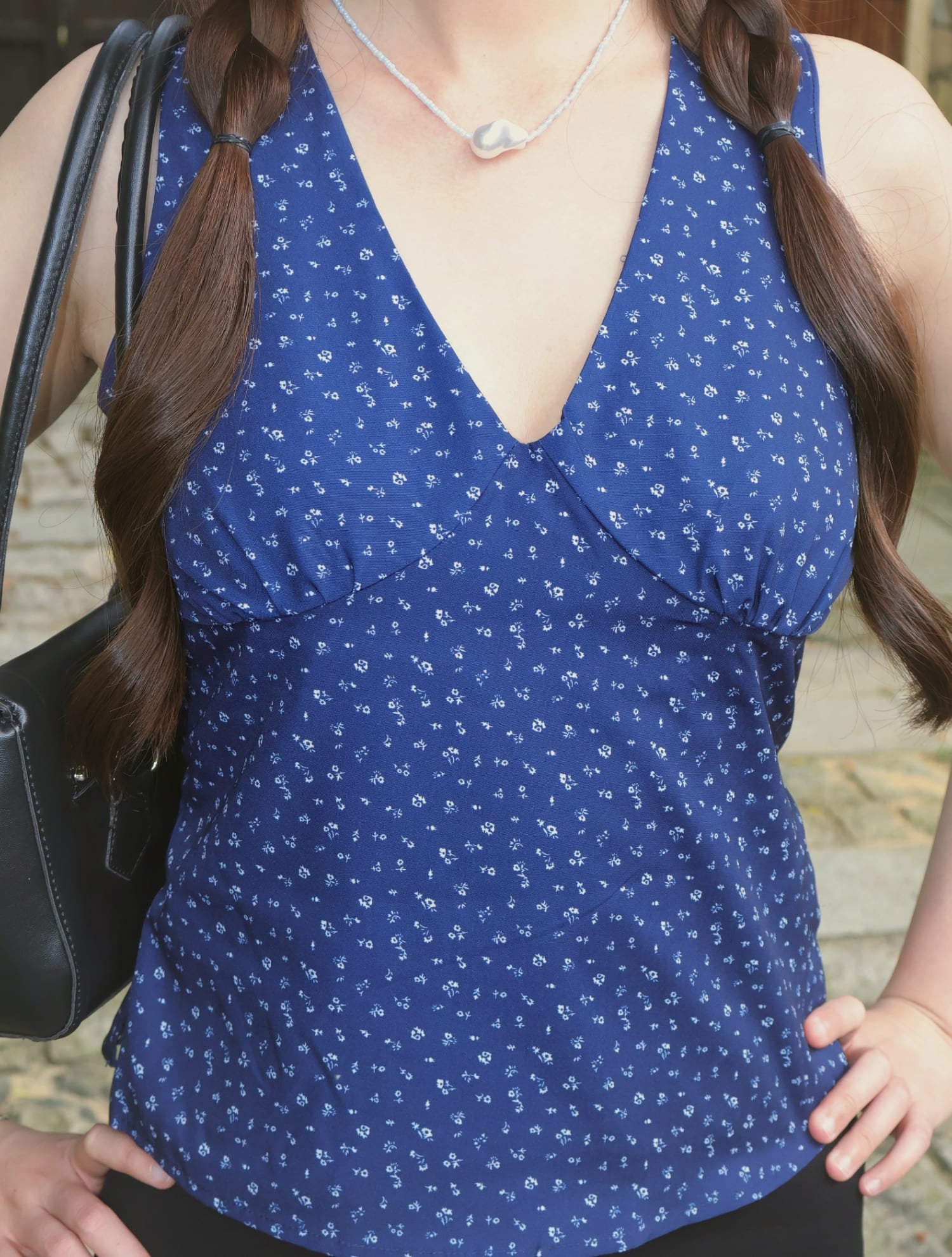 Flora Dot Vest - Blue