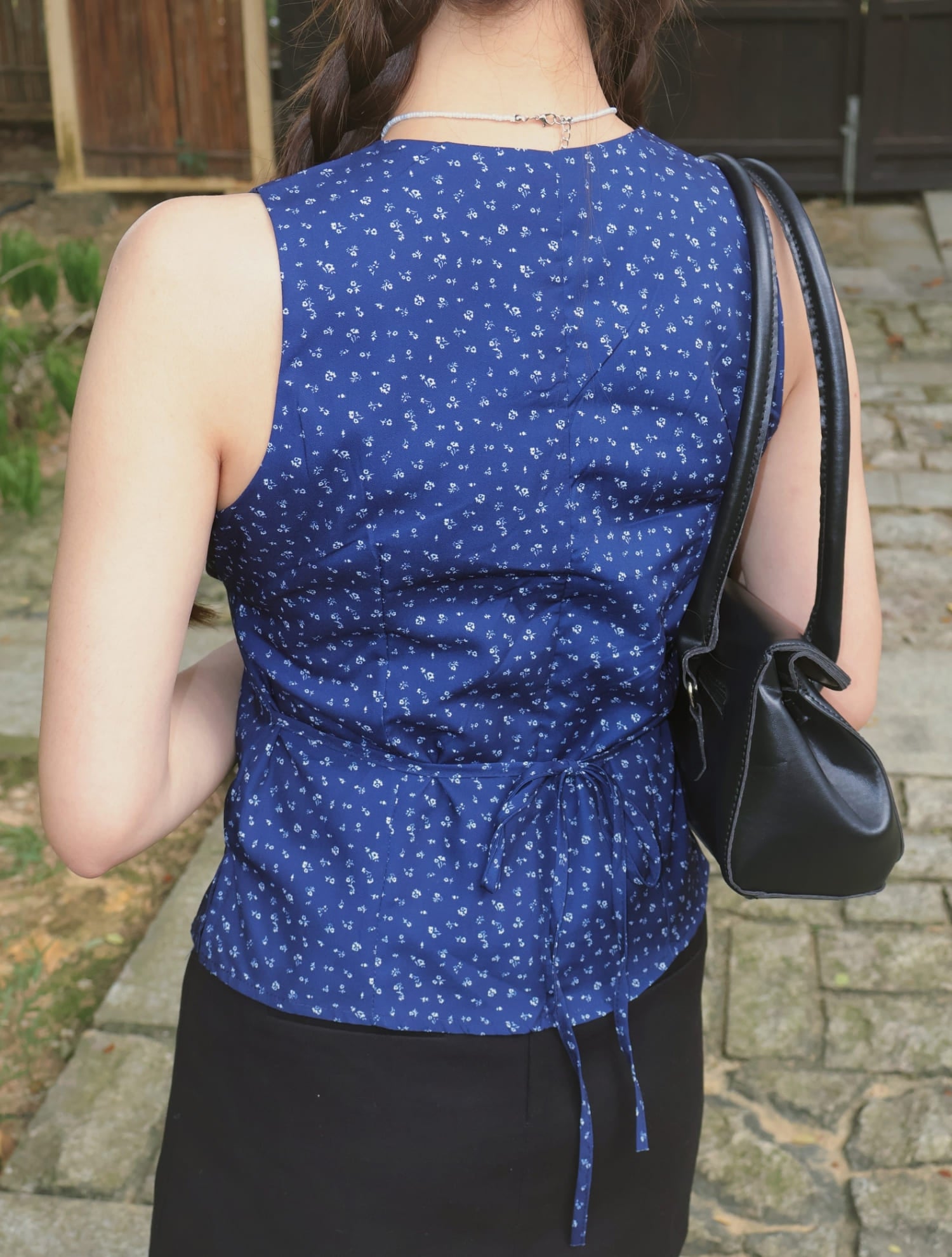 Flora Dot Vest - Blue