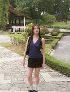 Flora Dot Vest - Blue