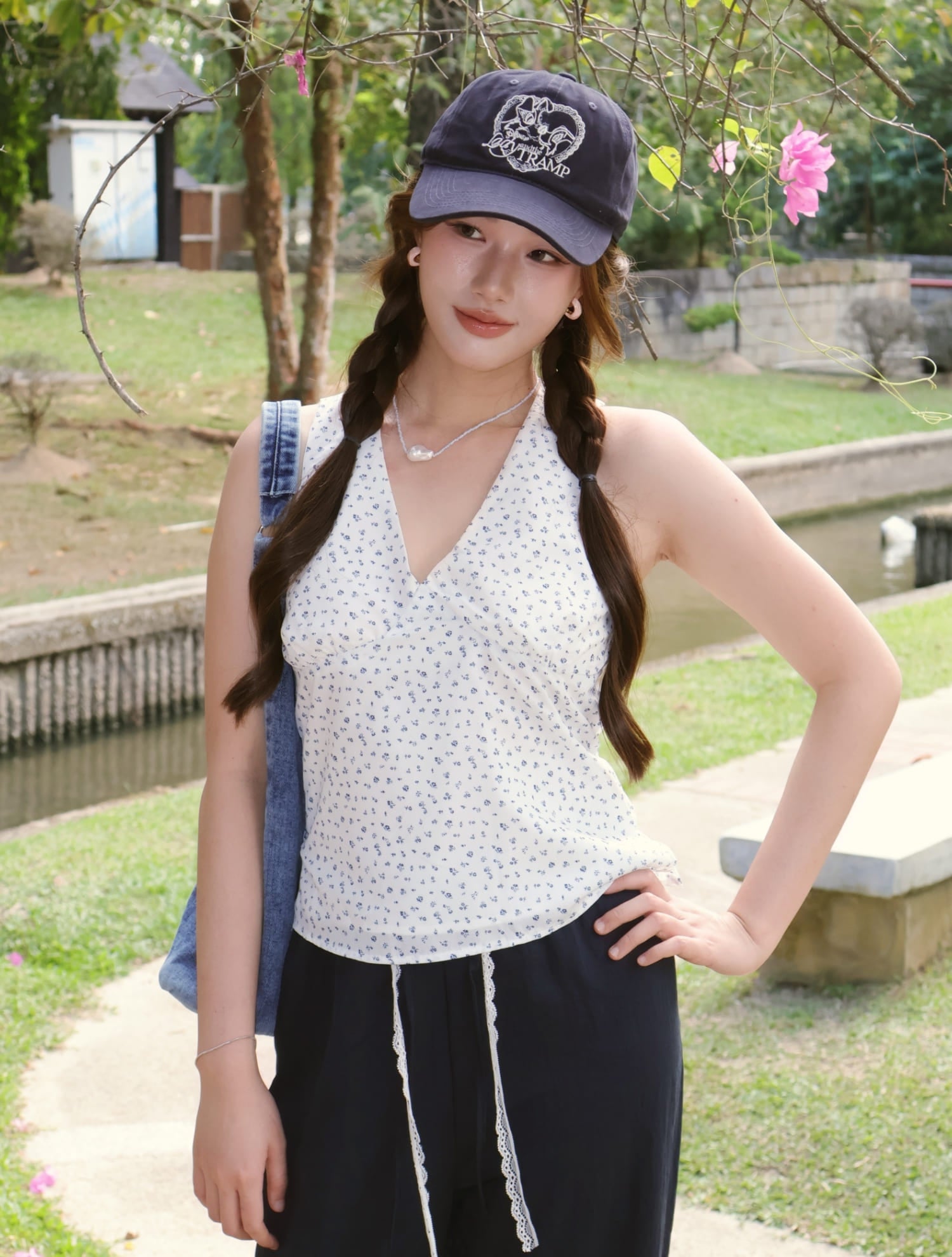 Flora Dot Vest - White