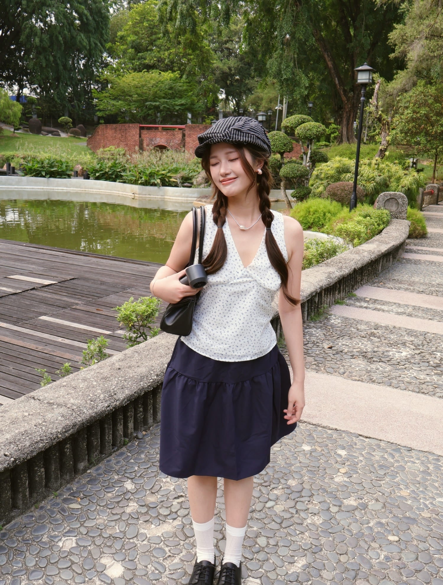 Flora Dot Vest - White