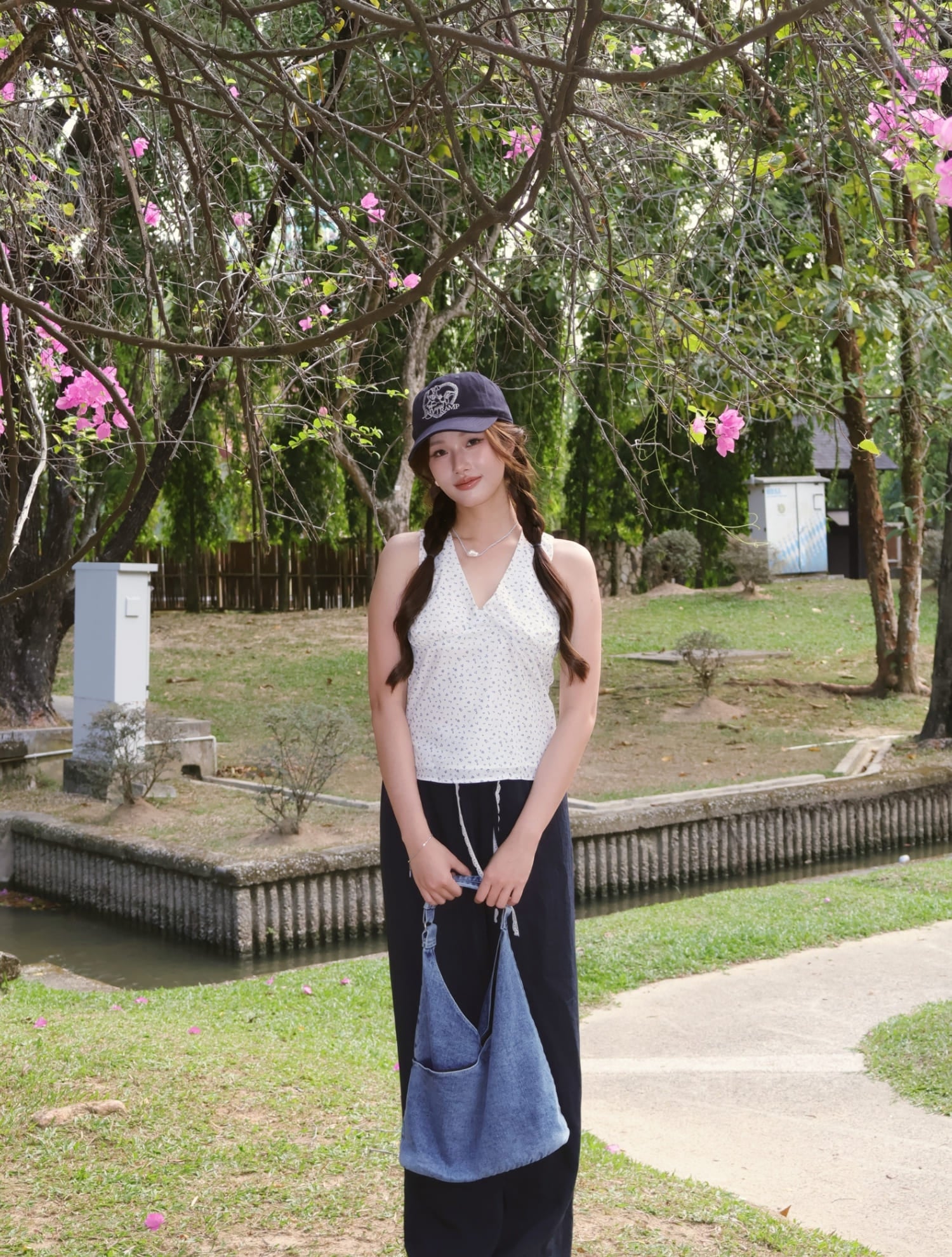 Flora Dot Vest - White