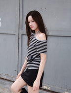 Haze Striped Top - Grey