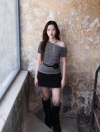 Haze Striped Top - Grey
