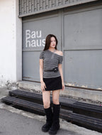 Haze Striped Top - Grey