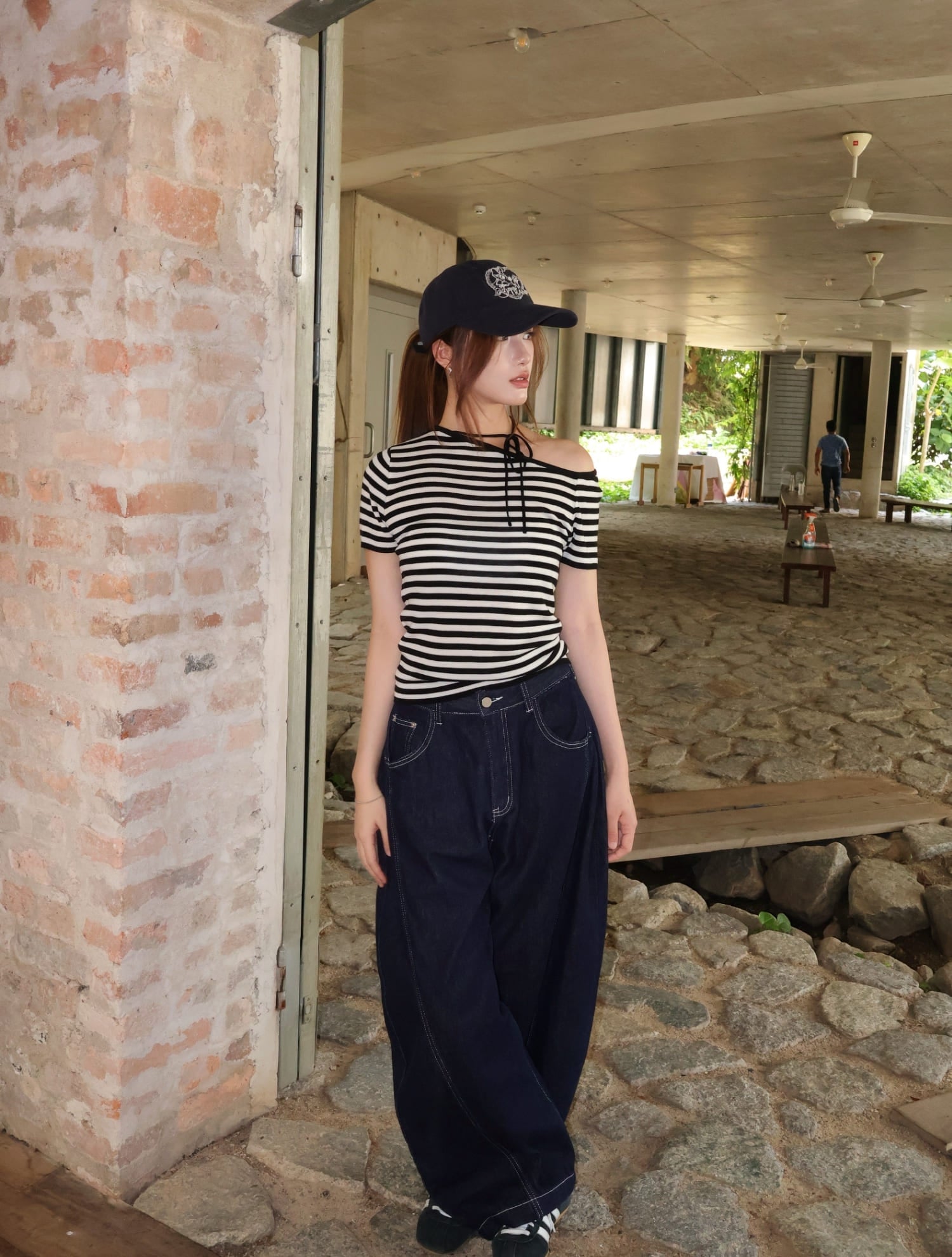 Haze Striped Top - White