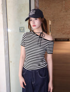 Haze Striped Top - White