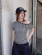 Haze Striped Top - White