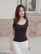 Linea Tank - Charcoal