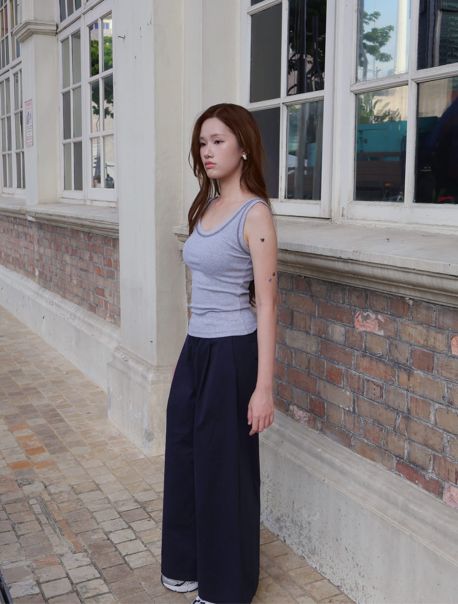 Luce Wide-Leg Pants - Navy