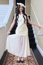 Muse Draped Set- White