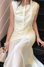 Muse Draped Set- White