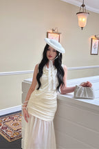 Muse Draped Set- White