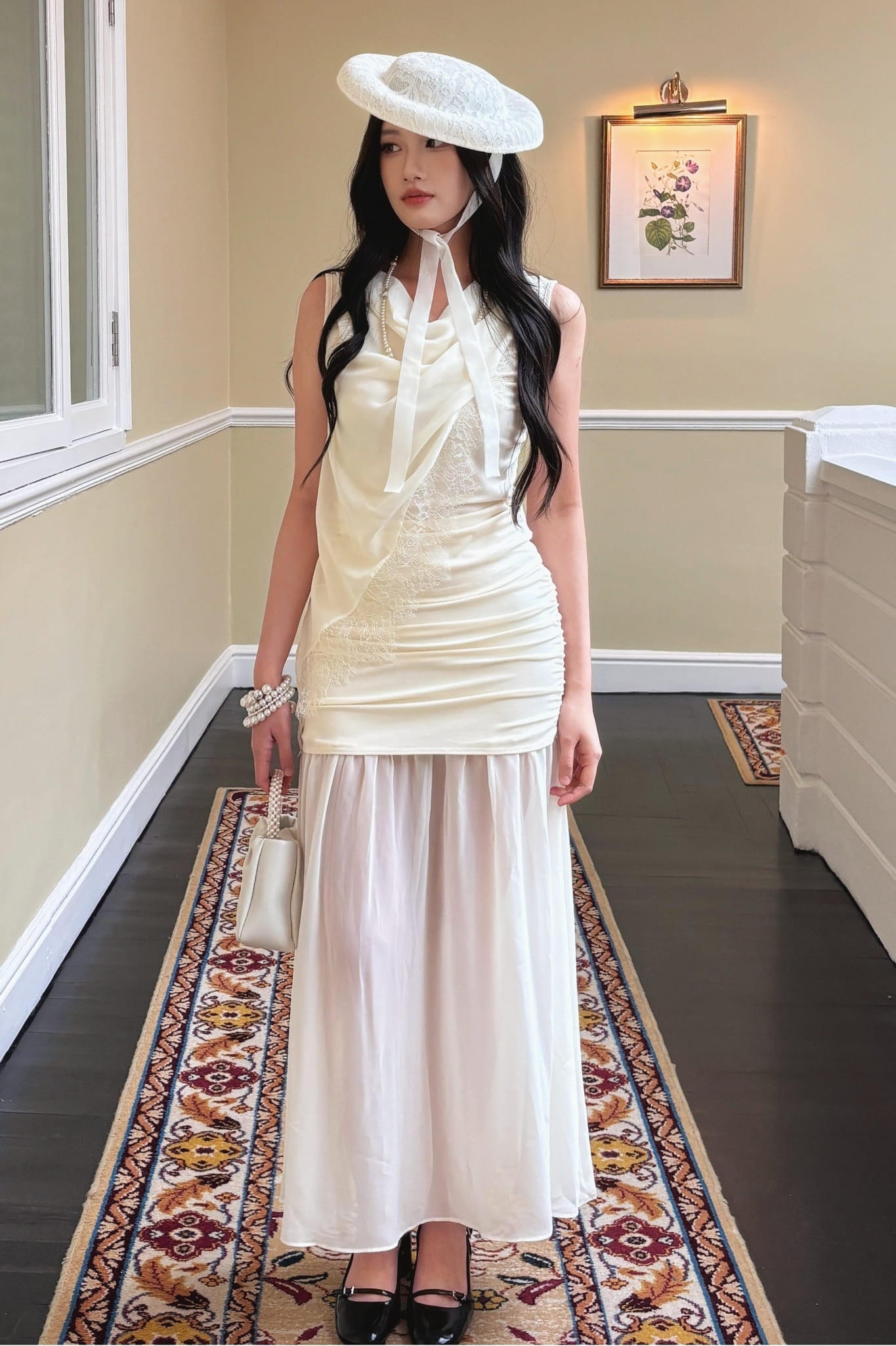 Muse Draped Set- White