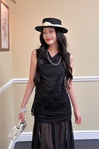 Muse Draped Set - Black