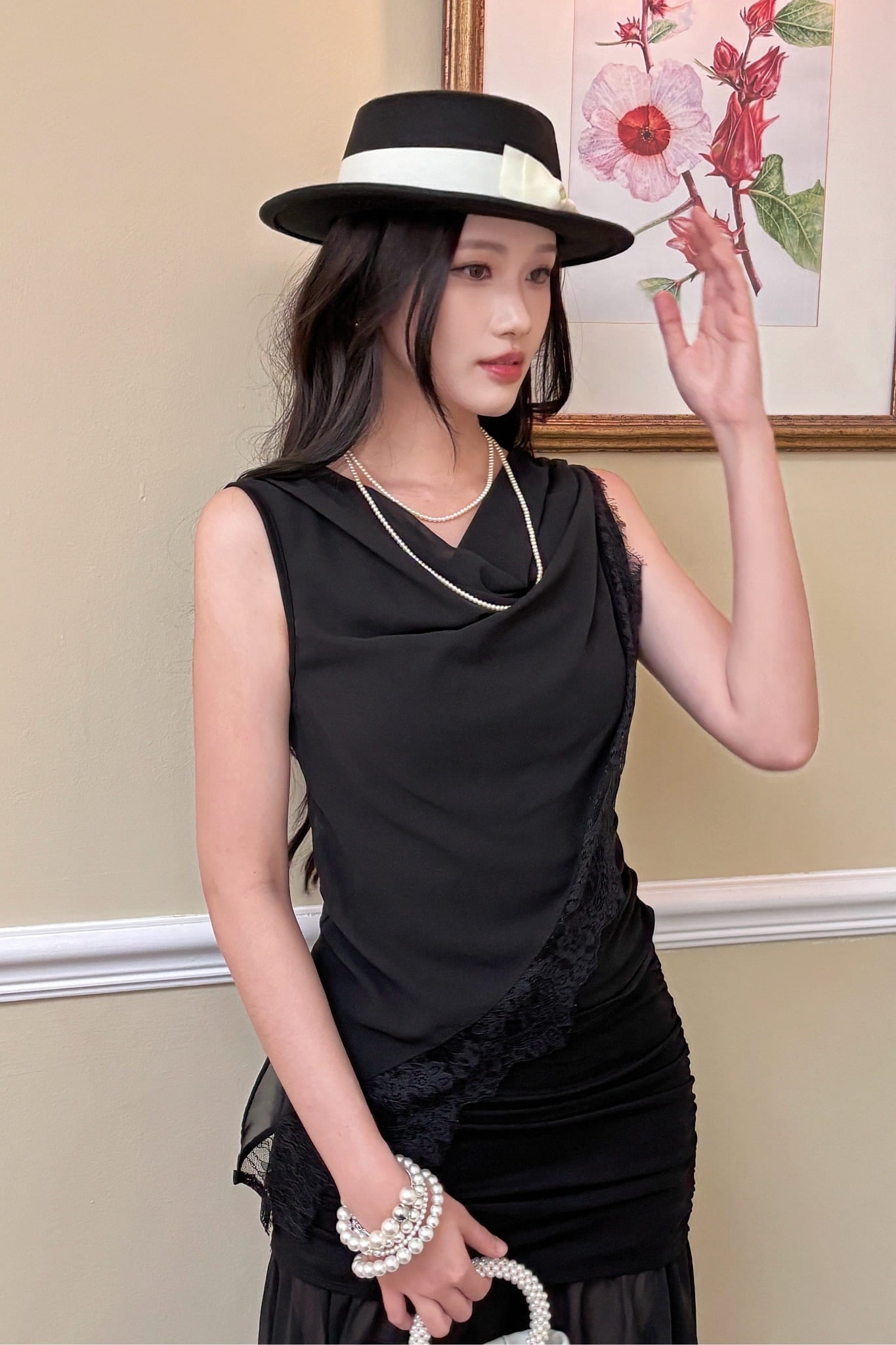 Muse Draped Set - Black