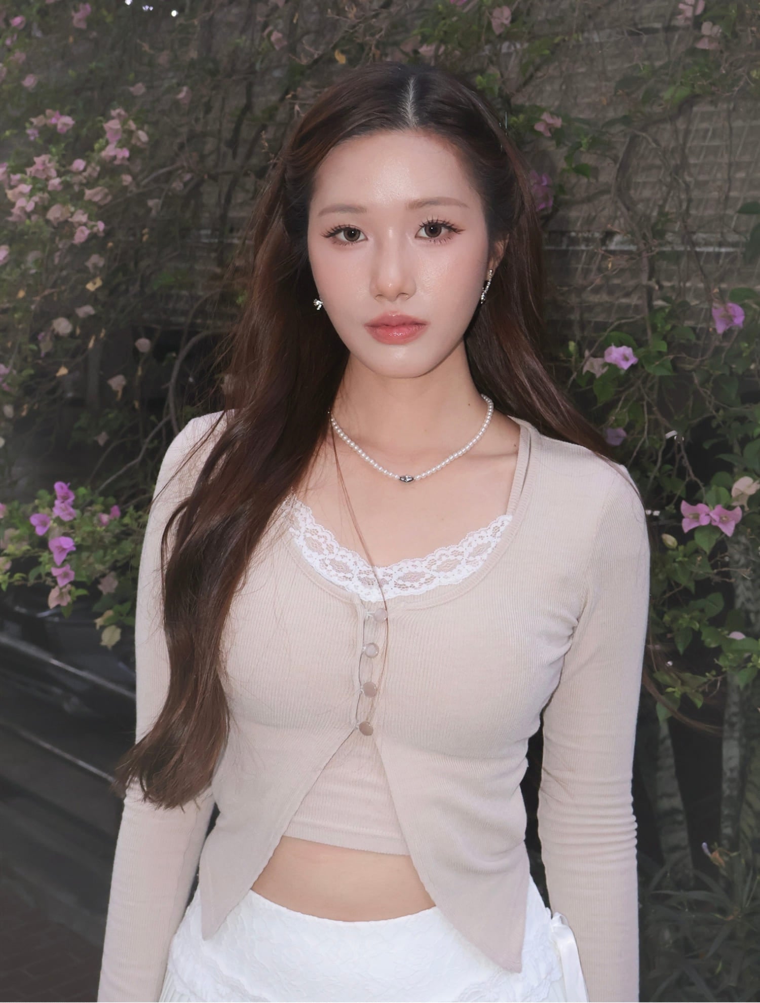 Serena Cardigan Set - Beige