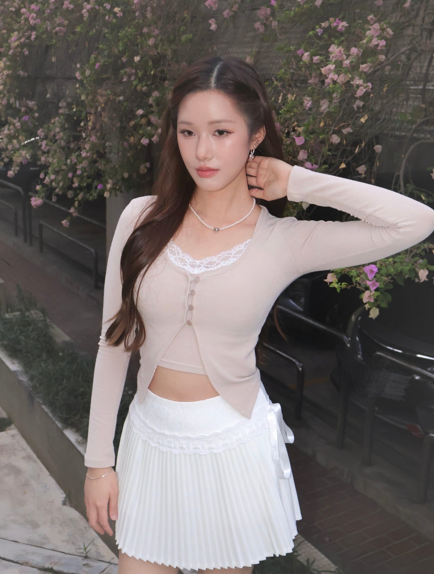 Serena Cardigan Set - Beige