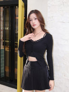 Serena Cardigan Set - Black