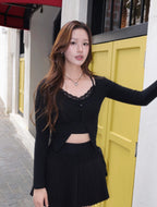 Serena Cardigan Set - Black