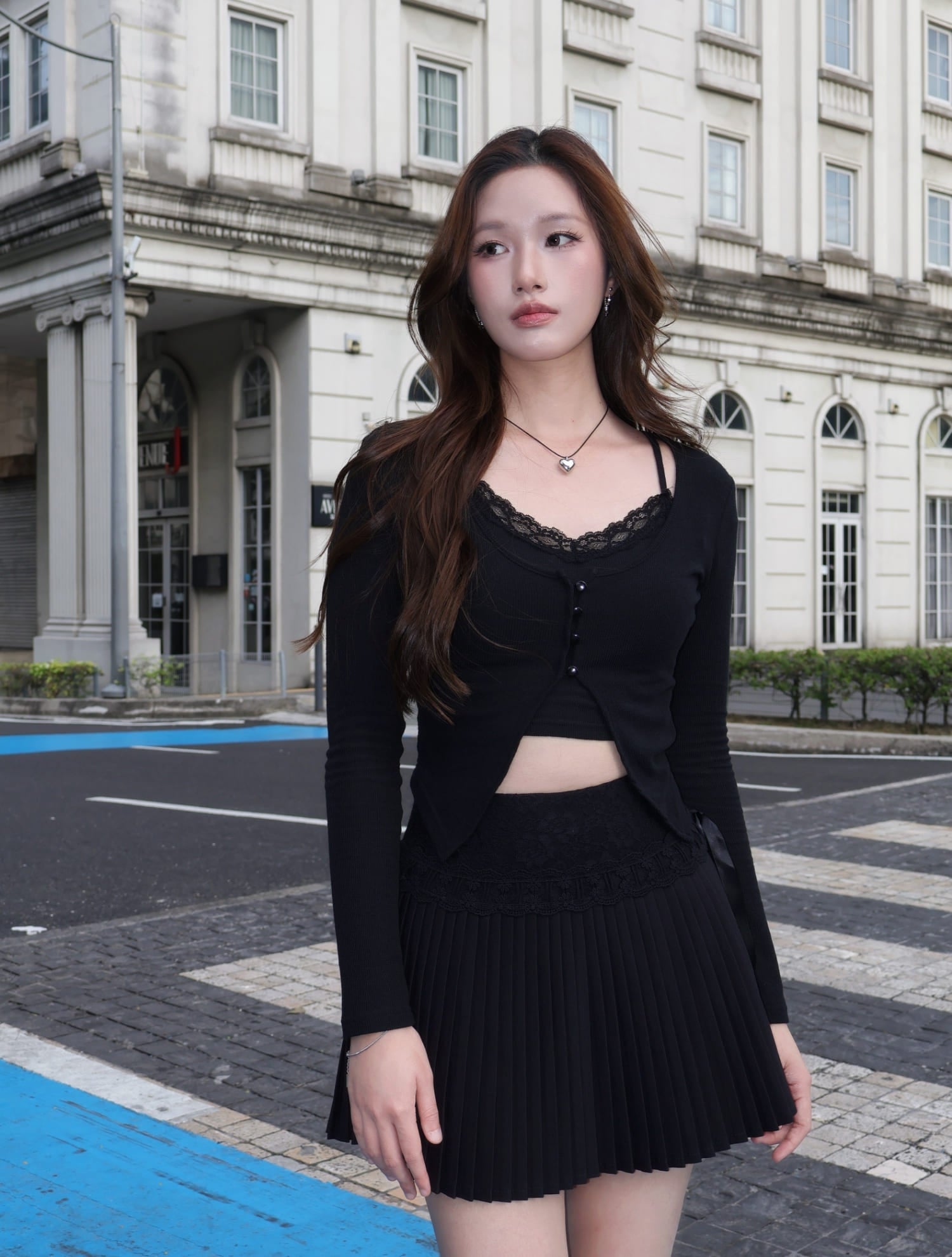 Serena Cardigan Set - Black