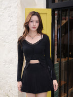 Serena Cardigan Set - Black