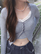Serena Cardigan Set - Grey