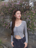 Serena Cardigan Set - Grey